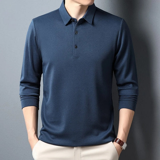 Miesten Business Casual pitkähihainen poolopaita