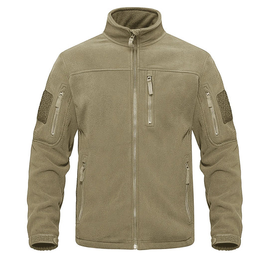 Miesten kokovetoketjullinen fleece-lämpötakki