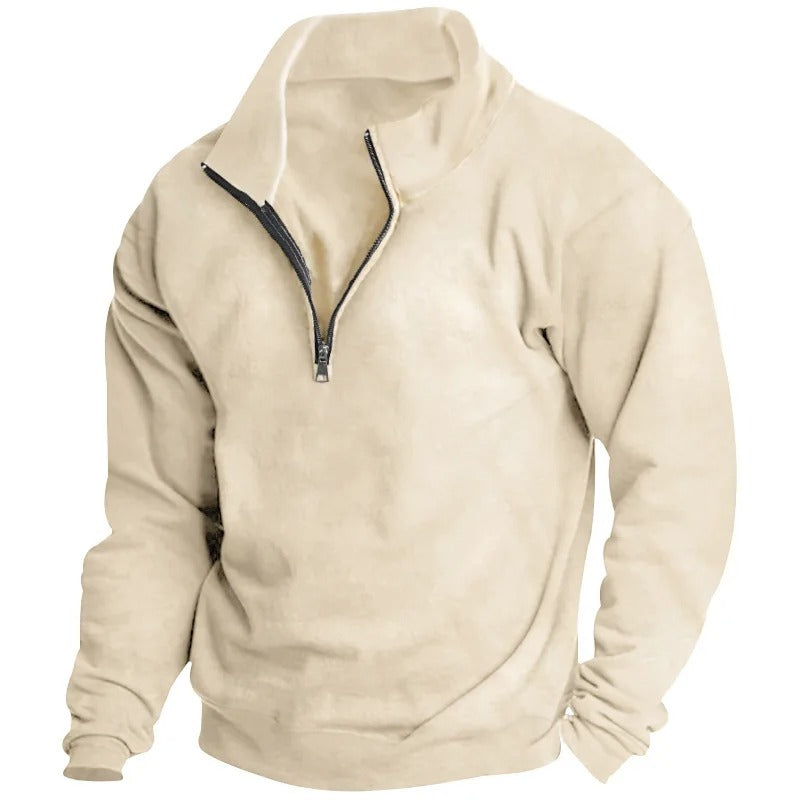 Miesten Stand-kaulus Half-Zip Huppari