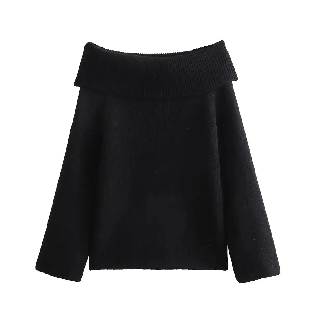 Naisten Off Shoulder Neuletakki