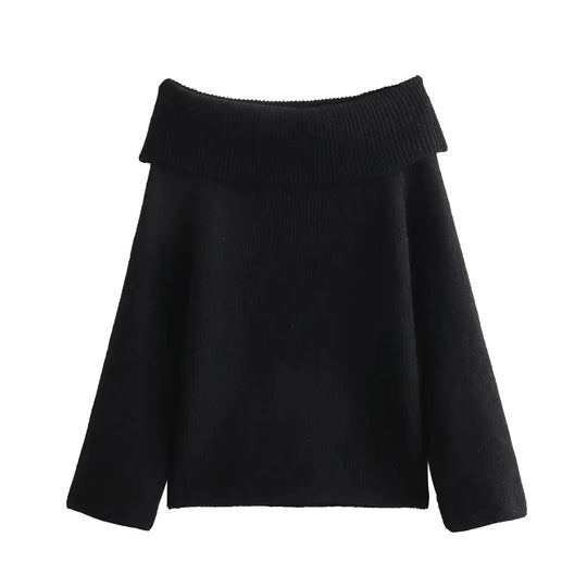 Naisten Off Shoulder Neuletakki
