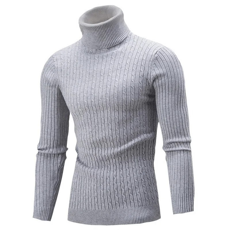 Miesten ohut turtleneck villapaita