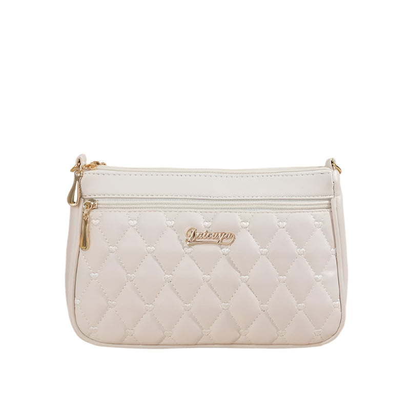 Naisten PU nahka kirjailtu Crossbody laukku