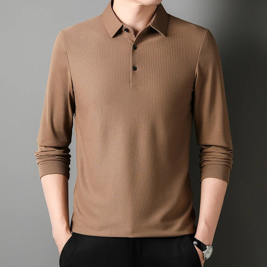 Miesten Business Casual pitkähihainen poolopaita