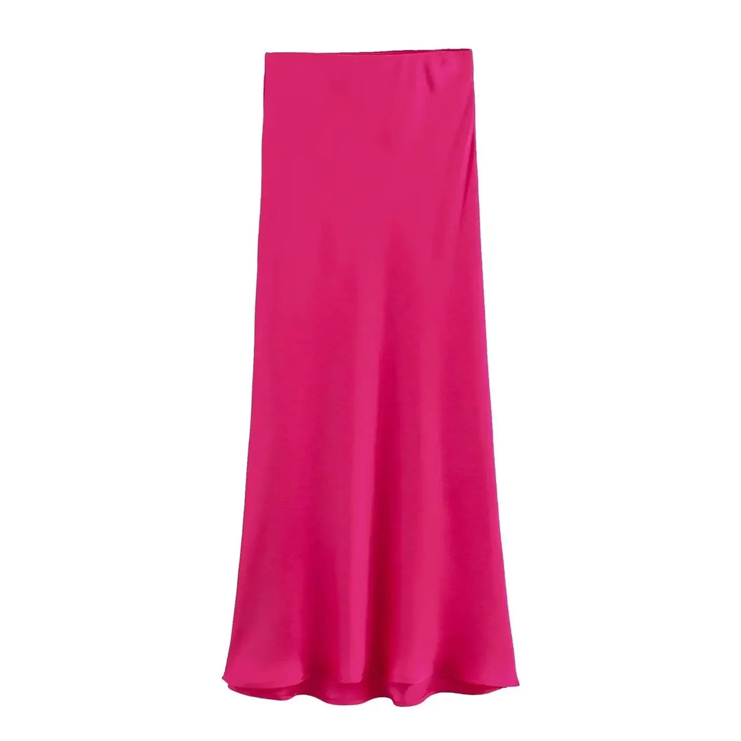 Naisten Slim Fit Satiini Kiristysnauha Mekko