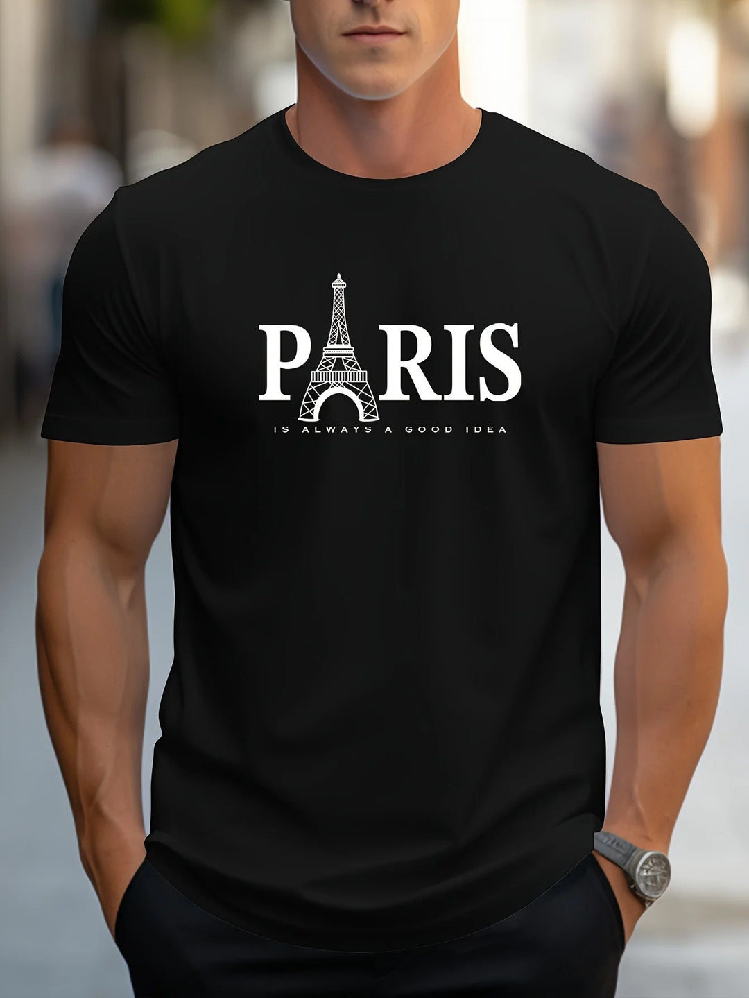 Miesten Paris-printtipaita