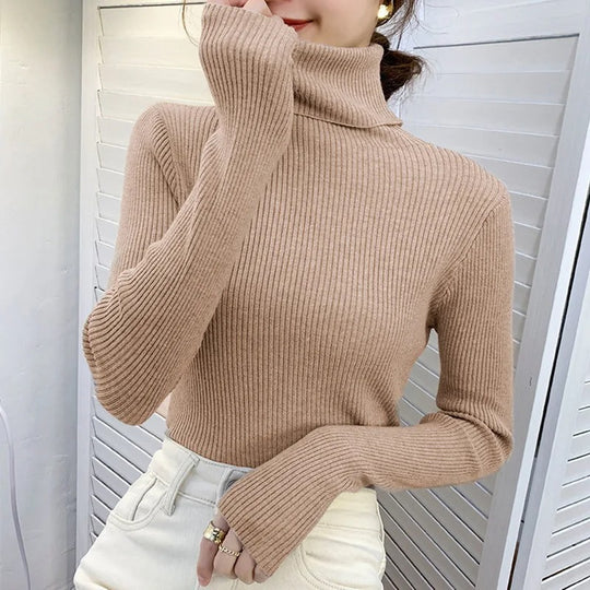 Naisten Kashmir Turtleneck Villapaita