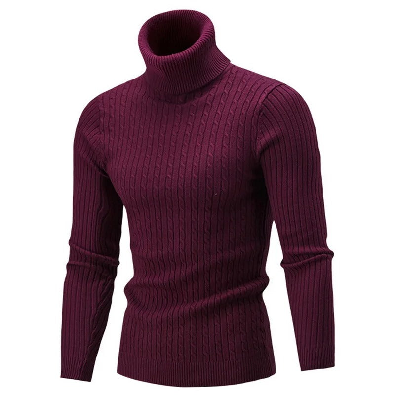 Miesten ohut turtleneck villapaita