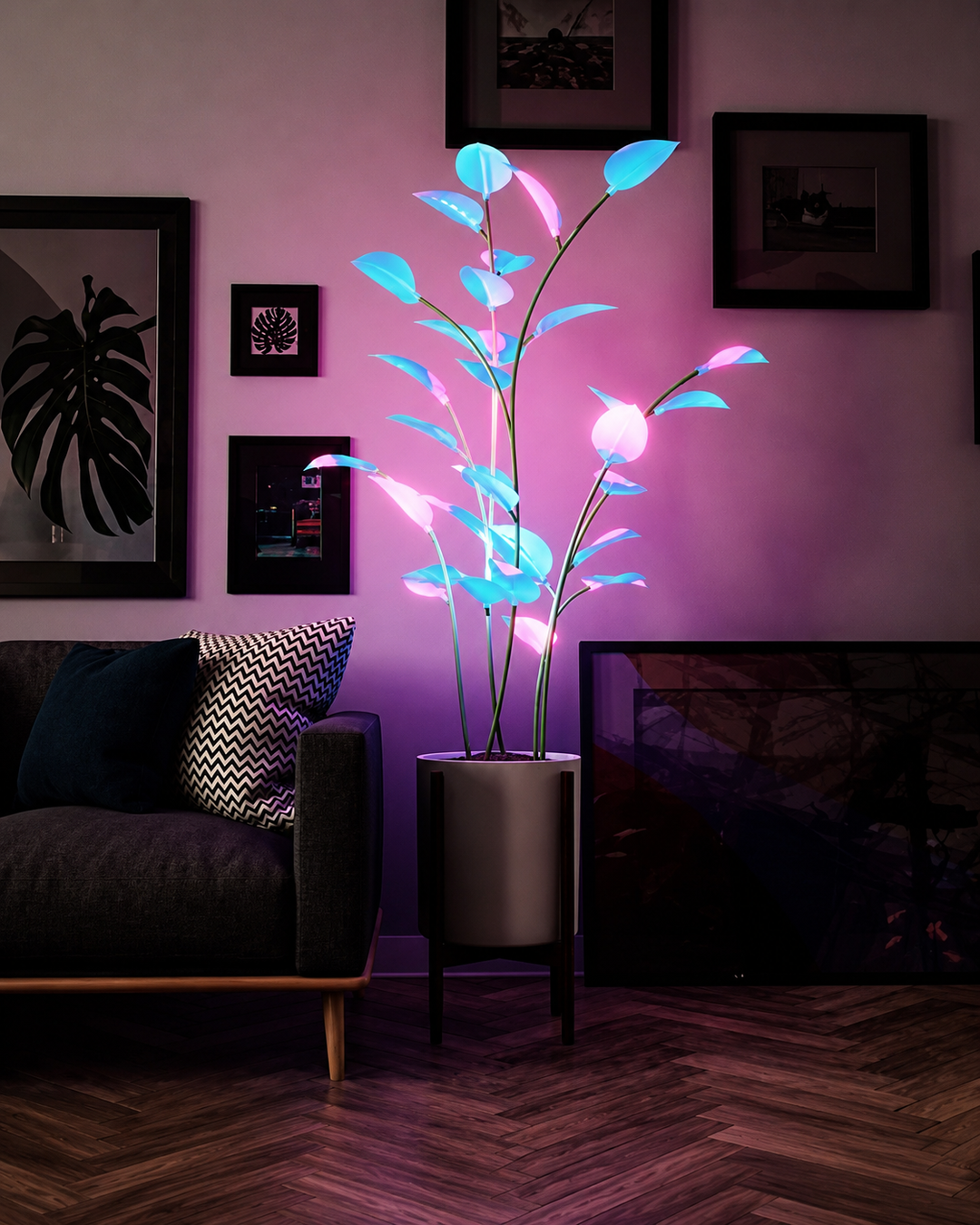 Värinvaihtava LED Valaisin Luonnonmuotoisella Designilla