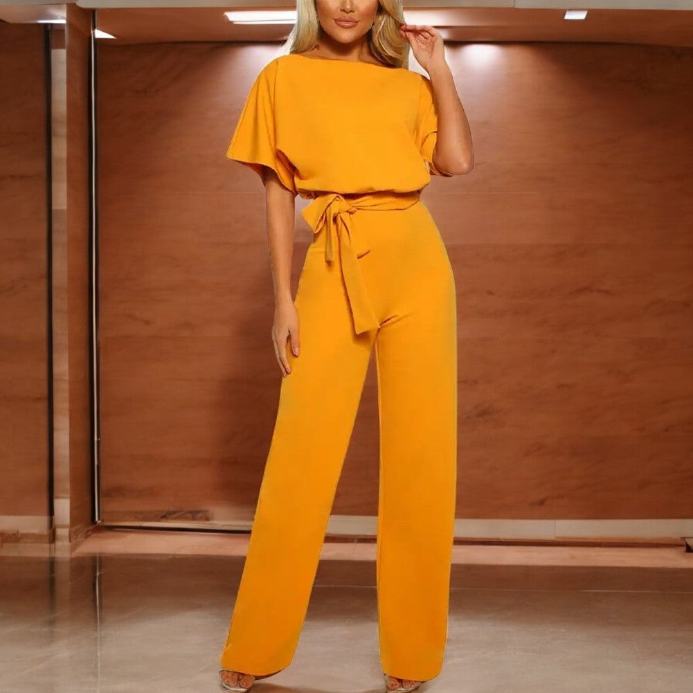 Naisten tiukka vyötärö Slim Jumpsuit
