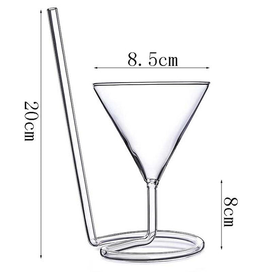 Spiral Straw Cocktail lasi