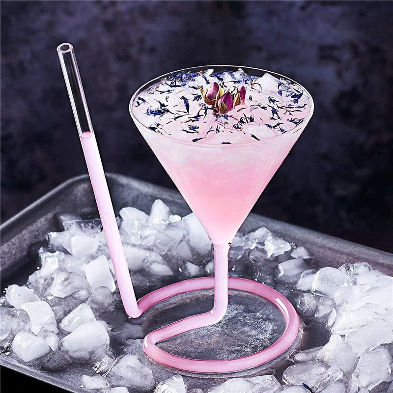 Spiral Straw Cocktail lasi