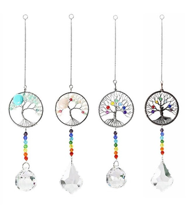 Elämän puu Crystal Suncatcher