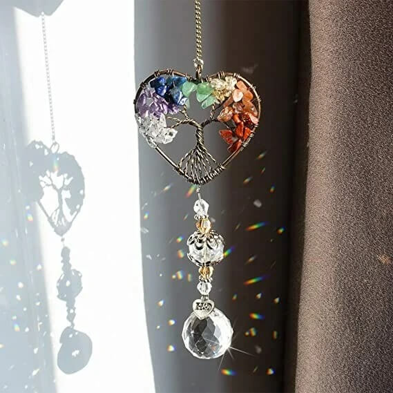 Elämän puu Crystal Suncatcher