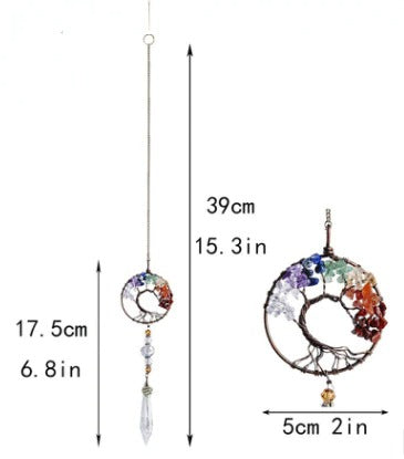 Elämän puu Crystal Suncatcher