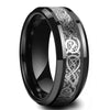 Hiilikuitu Celtic Dragon Ring