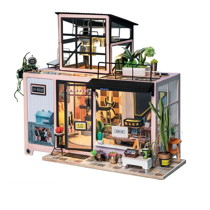 DIY puinen miniatyyri talo Kit