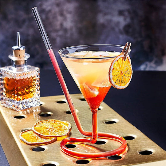 Spiral Straw Cocktail lasi