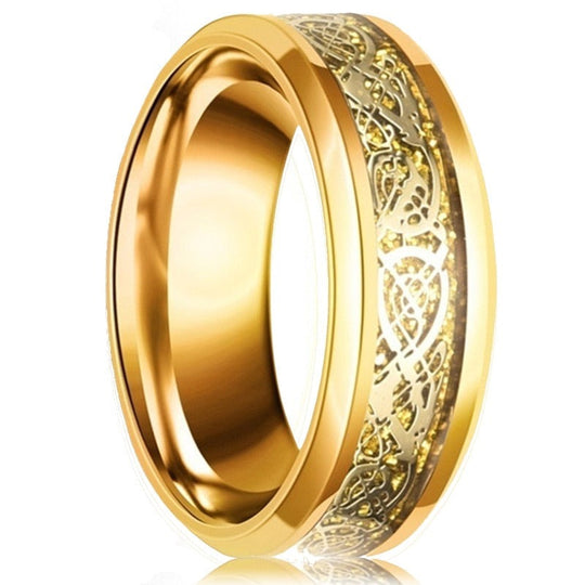 Hiilikuitu Celtic Dragon Ring