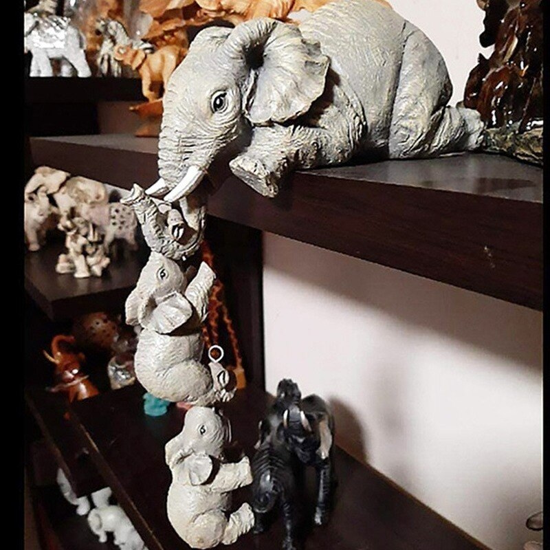 Äiti ja vauva norsut figuuri