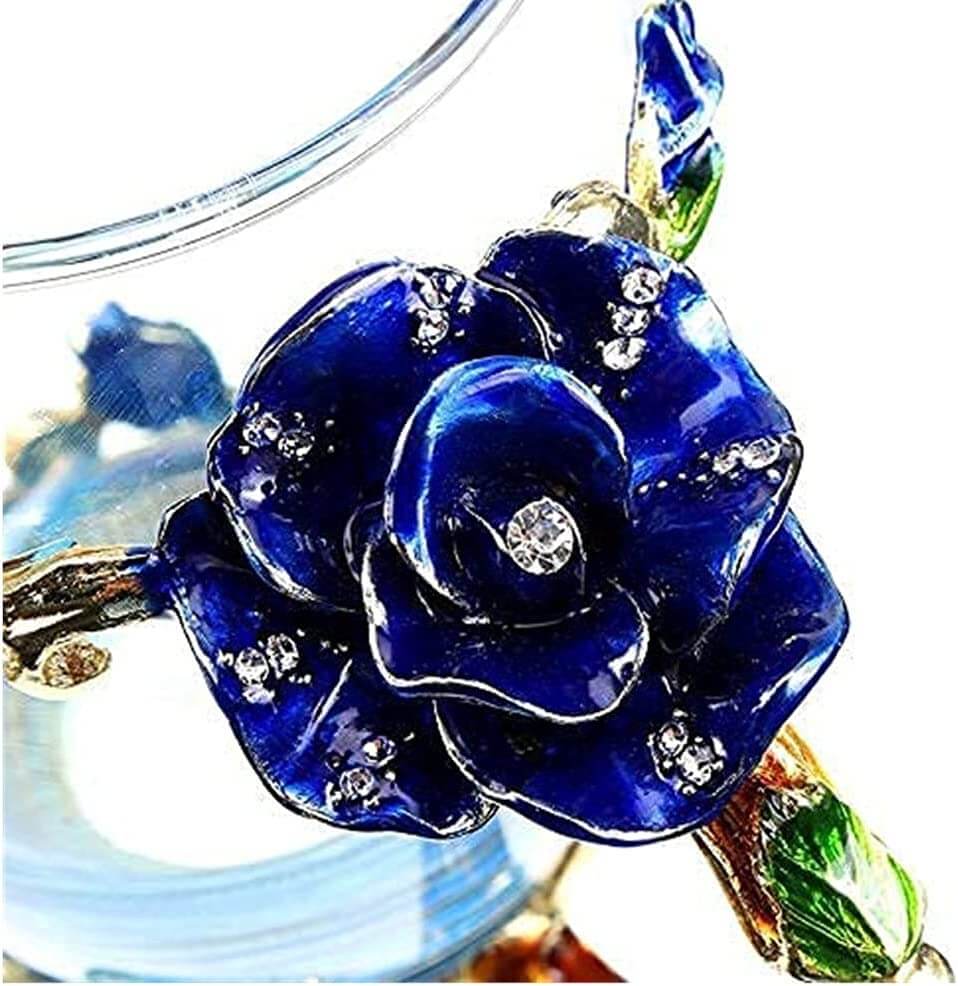 Ylellinen Blue Rose Crystal muki
