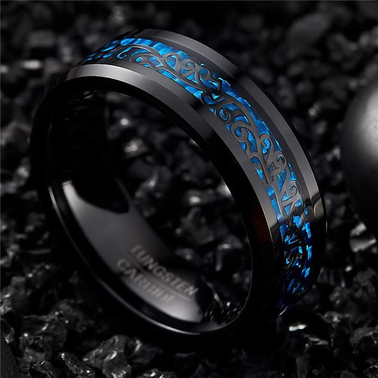 Hiilikuitu Celtic Dragon Ring